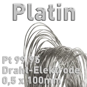 Platin Pt 99,95% Draht-Elektrode ⌀0,5mm x 100 mm Galvanik Feinplatin Anode 10 cm - Bild 1 von 2