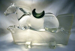 CABALLO DE CARRERAS DAUM FRANCE GLASS MING - Imagen 1 de 8