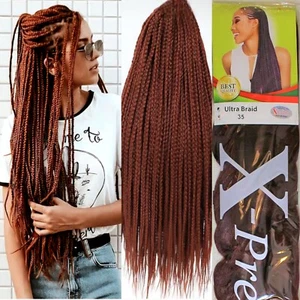 African X-pression Xpression 82" 100% Braiding Hair Color # 35 Burgundy Brown - Picture 1 of 4