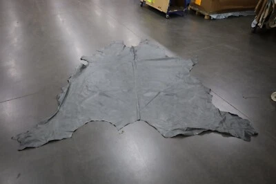 Steel Gray Leather Hide Upholstery Whole Full Cow Hide 50 SQFT - Image 1 of 3