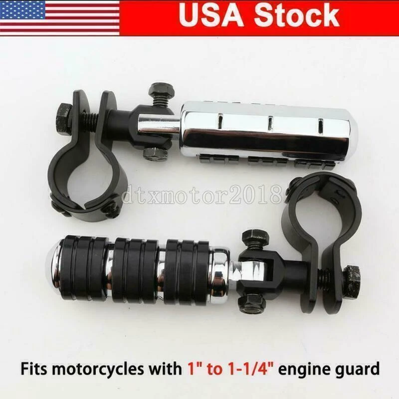 Abrazaderas de montaje de clavijas de pie de 1" a 1-1/4" para Honda Goldwing (1100-1200) 1800 GL F6B Foto 1 de 4