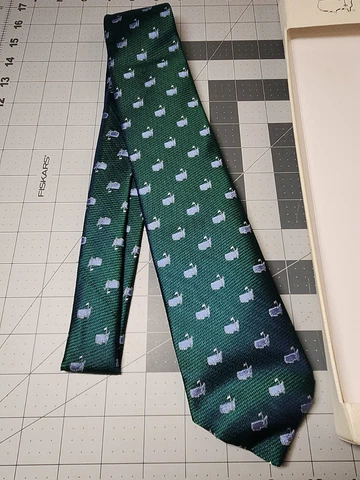 MASTERS Neck Tie Augusta Nationals Golf Club Made In Italy 100% Silk Cover
