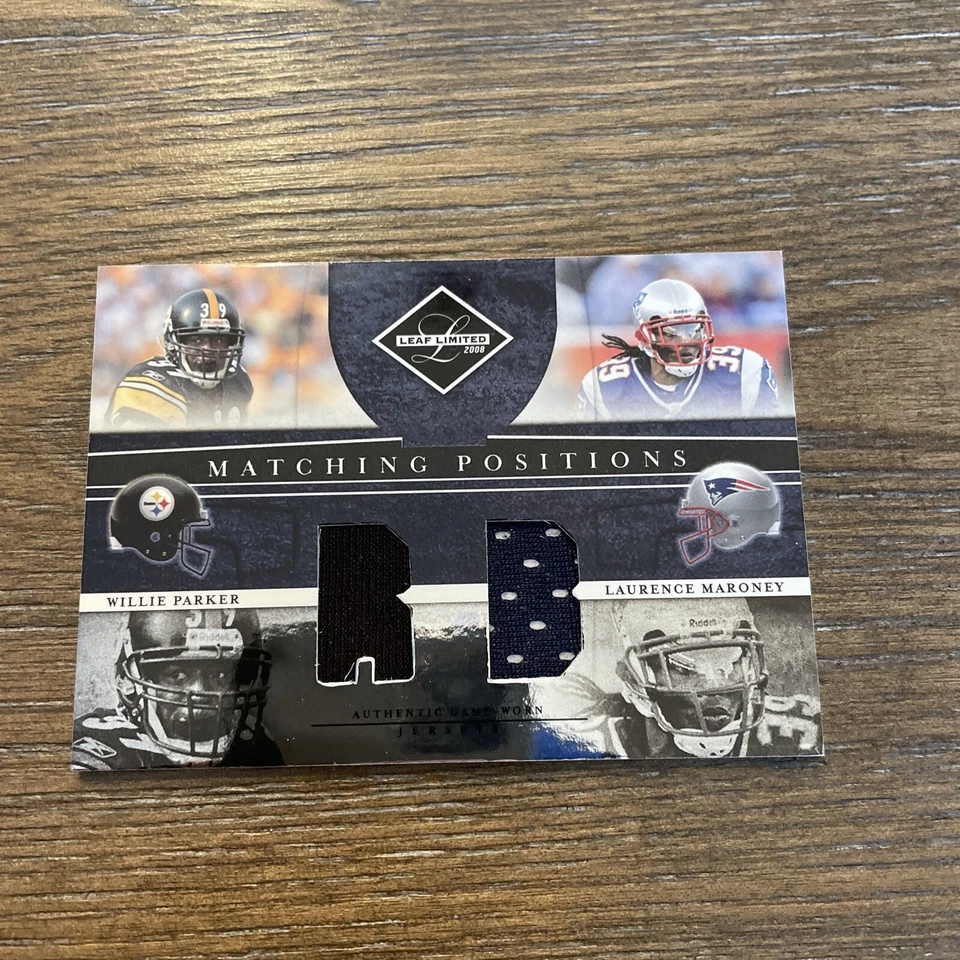 2008 Leaf Limited Matching Positions Willie Parker Maroney /100 NFL Steelers - Image 1 of 4