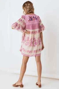 Spell & the Gypsy ~ Coco Lei Lilac Mini Tunic Dress XXL 16 18 US 12 14 - Picture 1 of 3