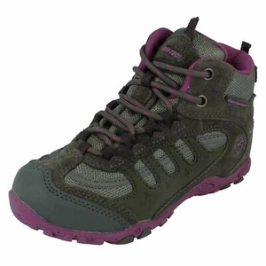 Niña Hi-Tec 'Penrith Mid Wp Jrg ' ante Cuero Cordones Botas para Senderismo - Picture 1 of 18