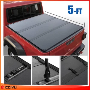 5FT Hard Tri-Fold Tonneau Cover For 15-19 Chevy Colorado & GMC Canyon Bed Cover - Picture 1 of 24