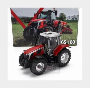 1:32 UNIVERSAL HOBBIES Massey Ferguson Mf6S.180 Tractor 2021 Red Grey UH6459 MMC - Picture 1 of 2