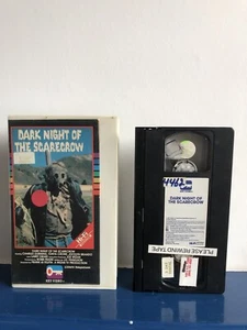 Dark Night of the Scarecrow VHS 1986 Key Video Horror Ex Rental Rare Working - Picture 1 of 8