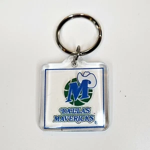 Vintage NBA Basketball Dallas Mavericks Logo Clear Plastic Keychain - Picture 1 of 5