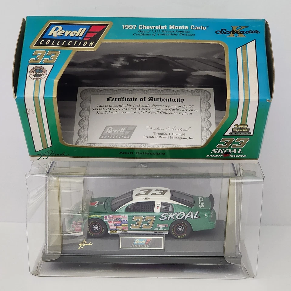 1:43 Revell 1997 Diecast #33 Skoal Bandit Monte Carlo Ken Schrader  - Image 1 of 4
