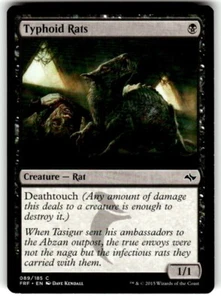 MTG Magic the Gathering Typhoid Rats (89/189) Fate Reforged - Picture 1 of 2
