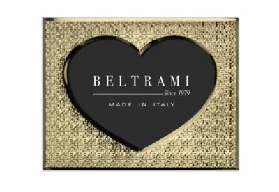 Beltrami Heart Picture Frame Gold & White New Made In Italy 7"x5" 7x5 Italian Foto 1 de 4