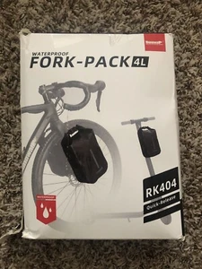 Rhinowalk Bike Bag Front Fork Pack Waterproof Pannier Saddle Black 4L RK404 New - Picture 1 of 7