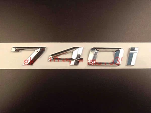 740i Letter Number Chrome Emblem Badge Car Sticker Accessories For BMW 7 Series - Picture 1 of 8