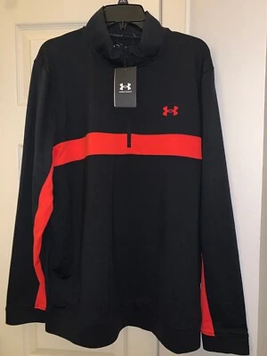 NUEVO CON ETIQUETAS Camisa Under Armour Storm Golf Para Hombres Grande Capa Media Negra 1/2 Cremallera Manga Larga Foto 1 de 3