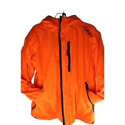 Cabelas Blaze Orange Lined Hunting Jacket Hood Large L 89177 - Image 1 of 4