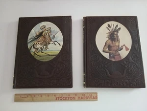 Time Life Old West, The Great Chiefs The Indians Books,Faux Leather Covers - Picture 1 of 20