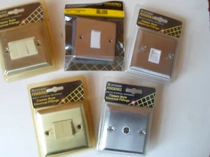Brushed S/Steel Electrical Fittings Various Items Sold Singly Flat Rate Postage - Picture 1 of 25