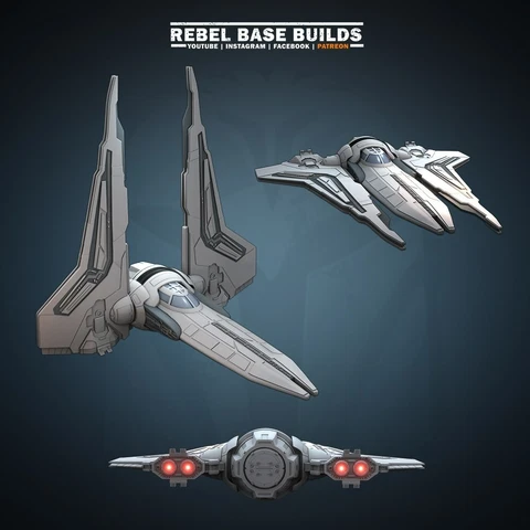 Bo-Katan Kryze's Gauntlet Starfighter for 3.75 in Figure Diorama (un-Painted) Cover