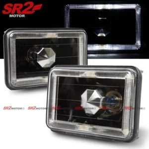 Faros negros LED DRL lentes de vidrio universales de 7x6 pulgadas para GMC C1500 K1500 - Imagen 1 de 2