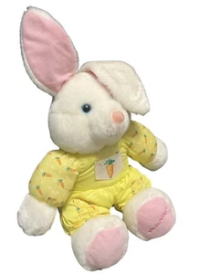 Vintage 1989 Kinder Kinder Plüschtier Ostern Hase Kaninchen gelb Nylon Fallschirm - Bild 1 von 8