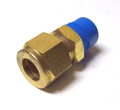 Hamlet Letlok 1/2" Tube OD X 3/8" Male NPT Male Connector Brass Fitting <B8MC6 - Image 1 of 3