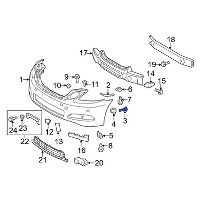 For Lexus LC500 2018-2024 Lexus 4774906010 Bumper Cover Retainer — 第 1/4 张图片