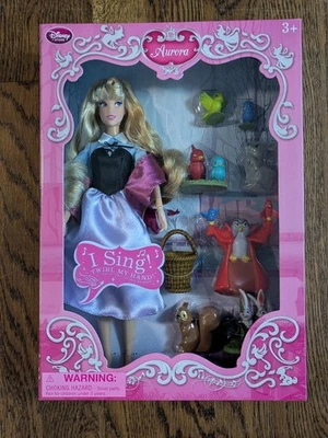 Disney Princess Aurora Sleeping Beauty DELUXE SINGING 11” DOLL + Friends NEW NIB - Image 1 of 4