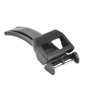 18MM DEPLOYMENT CLASP BUCKLE FOR WATCH BAND FOR IWC PILOT PORTUGESE BLACK PVD - Picture 1 of 4