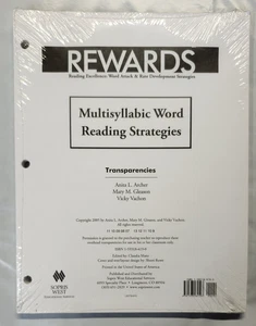 Rewards Multisyllabic Word Reading Strategies Transparencies New - Picture 1 of 2