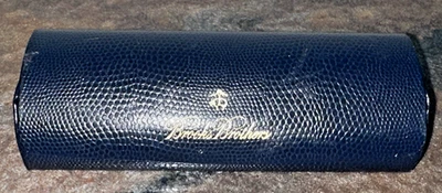 De colección Brooks Brothers Cuero Negro Estuche Rígido Forrado Soporte para Gafas Foto 1 de 4