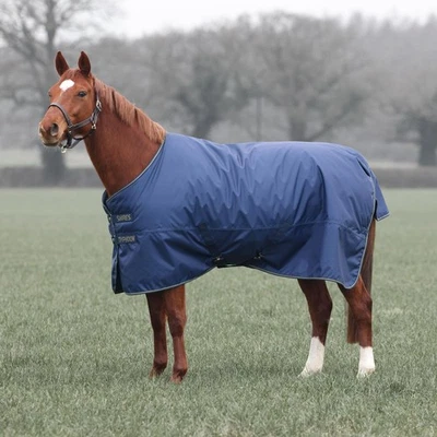 Shires Typhoon Lite Turnout Rug - Navy Blue | Lightweight | Waterproof - Image 1 of 4