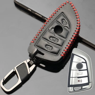 PU Leather Car Key Fob Cover Case Shell _For BMW 5 7 Series G11 X1 X4 X5 X6 2022 Foto 1 de 4