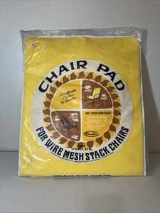 Vintage Paradise Patio Chair Pad Yellow Vinyl 70s Beach New old stock NOS Rare - Picture 1 of 3