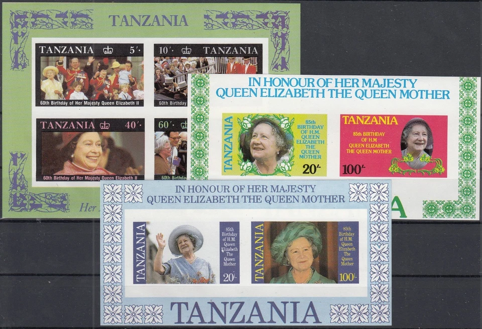 DY26588/ТАНЗАНИЯ — КОРОЛЕВА ЕЛИЗАВЕТА II — БЛОКИ MI NO I/II — 64 КАК НОВЫЕ БЕЗ НАКЛЕЕК И СЛЕДОВ ИМПЕРСКИЕ - Изображение 1 из 1