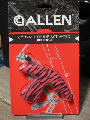 Allen Compact Thumb Release Hunting Bow String Arrow Trigger Release Pink Zebra - Image 1 of 4