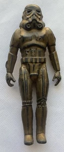 STAR WARS 1980’s POLISH STORMTROOPER GOLD BOOTLEG KO FIGURE UNARTICULATION - Picture 1 of 2