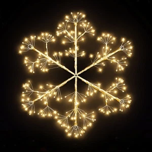 24 Inch 300 LED Christmas Snowflake Light, Hanging Outdoor Light Up Snowflake... - Bild 1 von 7