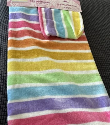 TOMMY BAHAMA  KIDS striped hooded towel  24 X 48   COTTON  New - Image 1 of 3