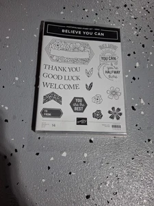Stampin' Up! BELIEVE YOU CAN Photopolymer Stamp Set~ Includes 14 Stamps - Picture 1 of 3