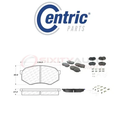 Centric Posi Quiet Ceramic Brake Pads w Shims for 1995-2004 Toyota Tacoma ef Foto 1 de 4