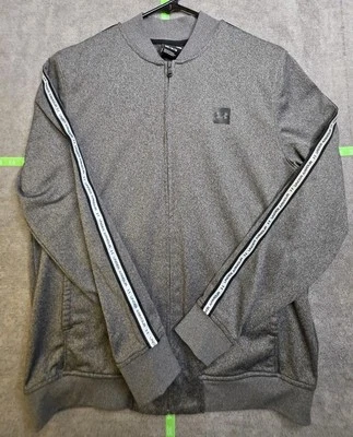 Under Armour Full Zip Tricot Sportstyle Track Jacket Men's Medium GrayHeather LS - Image 1 of 4