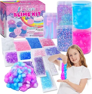 Unicorn Slime Kit for Girls 4-12,Supplies Makes Butter Slime,Candy Confetti Slim - Picture 1 of 12