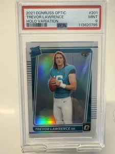 Panini Donruss Optic 2021 TREVOR LAWRENCE Holo Variation RC #201 PSA 9 COMME NEUF - Photo 1/2