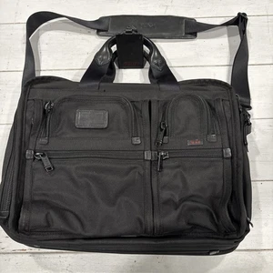 Tumi Alpha T-Pass Medium Screen Slim Briefcase Laptop Bag Black 26516DL9 Rg $375 - Picture 1 of 7