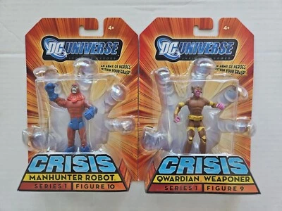 2X NUEVO DC UNIVERSE CRISIS MANHUNTER ROBOT QWARDIANO ARMADOR FIGURAS MATTEL! a93 Foto 1 de 2