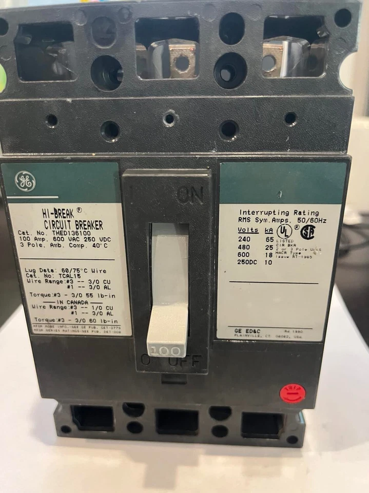GE THED136100 Circuit Breaker - Image 1 of 1