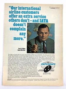 Pubblicità rivista vintage, INFLIGHT. 1969. Colore. - Foto 1 di 2
