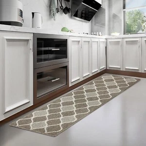 Kitchen Rugs and Mats Non Skid Kitchen Runner Rug Absorbent Resist Dirt Kitch... - Picture 1 of 9