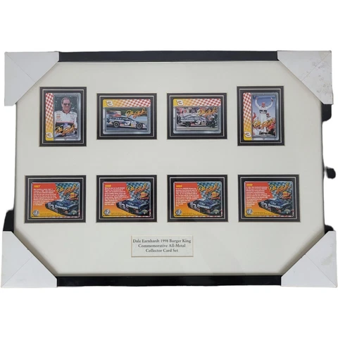 Dale Earnhardt Plaque 1998 Burger King Metal Collector Card Set Poster Framed Cover